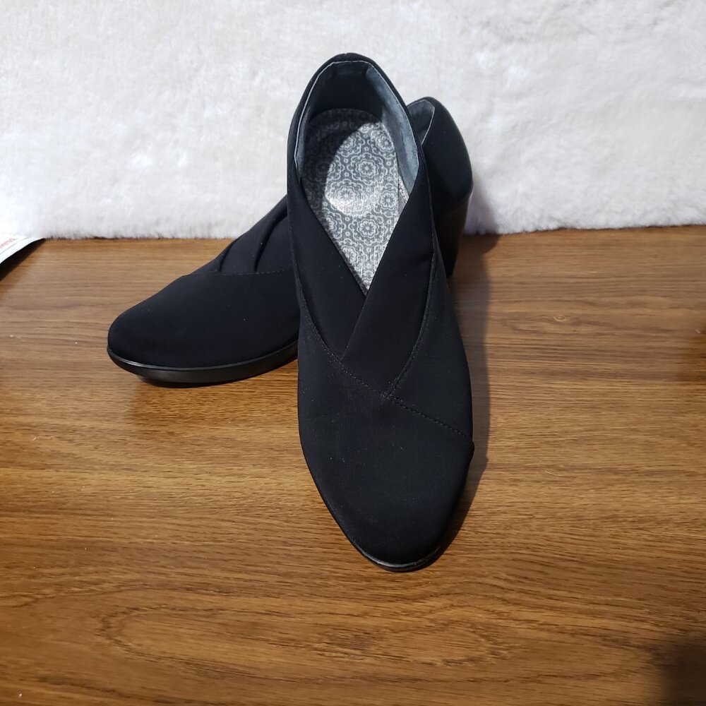 Naot 38.5 7.5 M Black Lucente Fabric Stretch Pumps‎ Heels Shoes